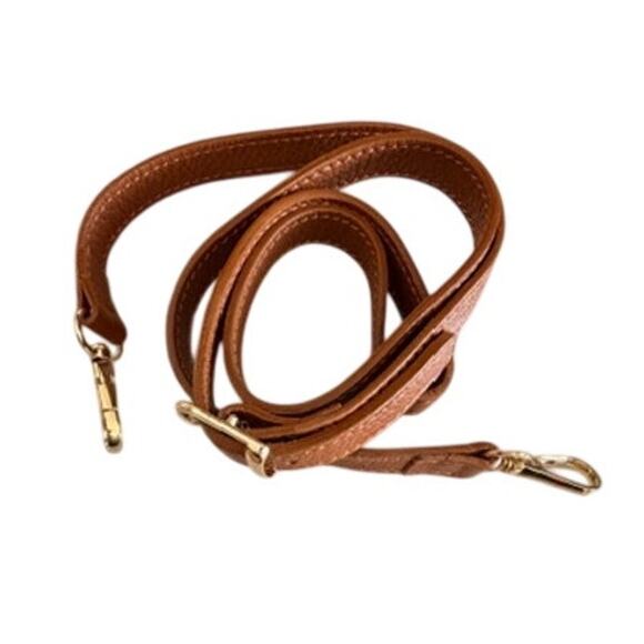 Cherry Paris Layana Cognac Pebbled Leather Crossbody Bag NWT - Picture 9 of 10